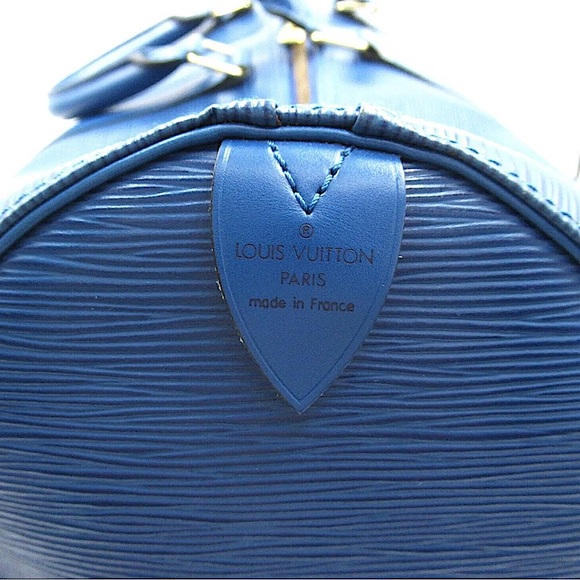 LOUIS VUITTON Blue Epi Leather Keepall 60 Boston Travel Duffel Bag SP0915 - Picture 11 of 15